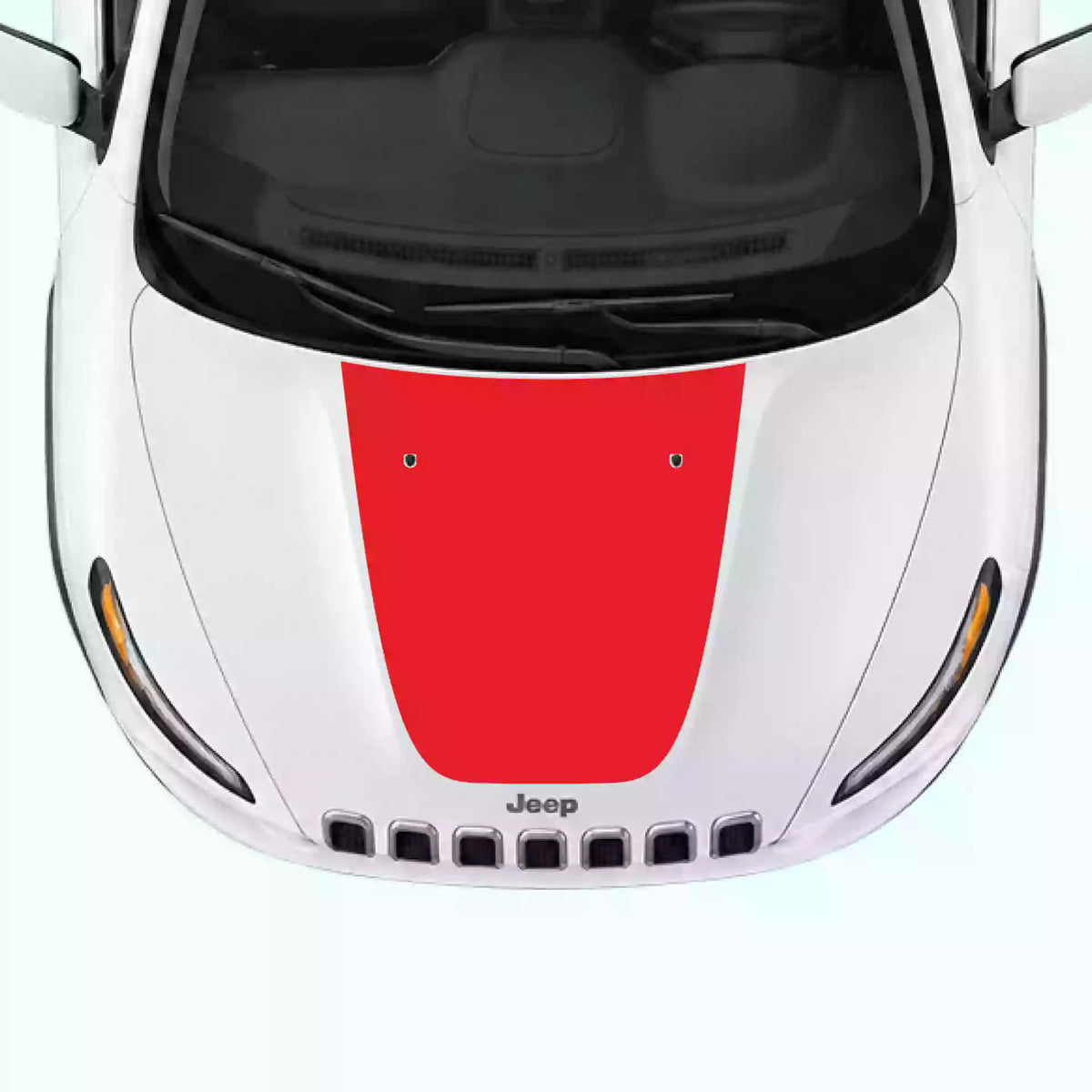 2014-2018 Jeep Cherokee Hood Decals Vinyl Graphics Kit Red