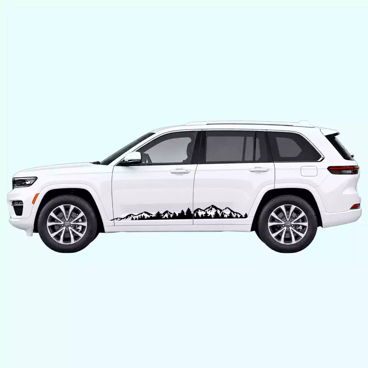 2022-present Jeep Grand Cherokee Adventure Side Stripes Vinyl Graphics Kit Black