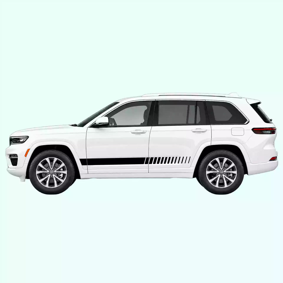 2022-present Jeep Grand Cherokee Lower Side Stripes Vinyl Graphics Kit Black