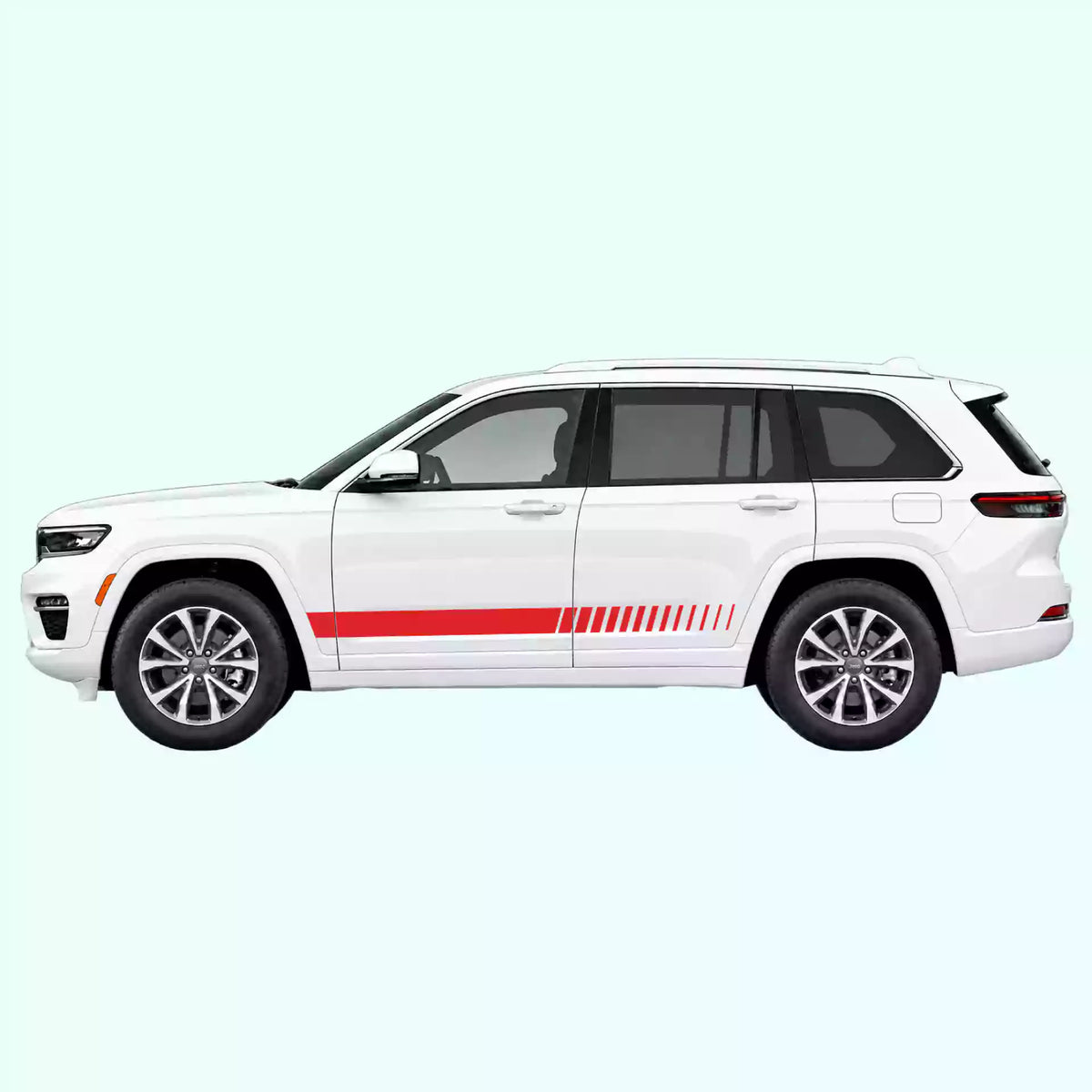 2022-present Jeep Grand Cherokee Lower Side Stripes Vinyl Graphics Kit Red