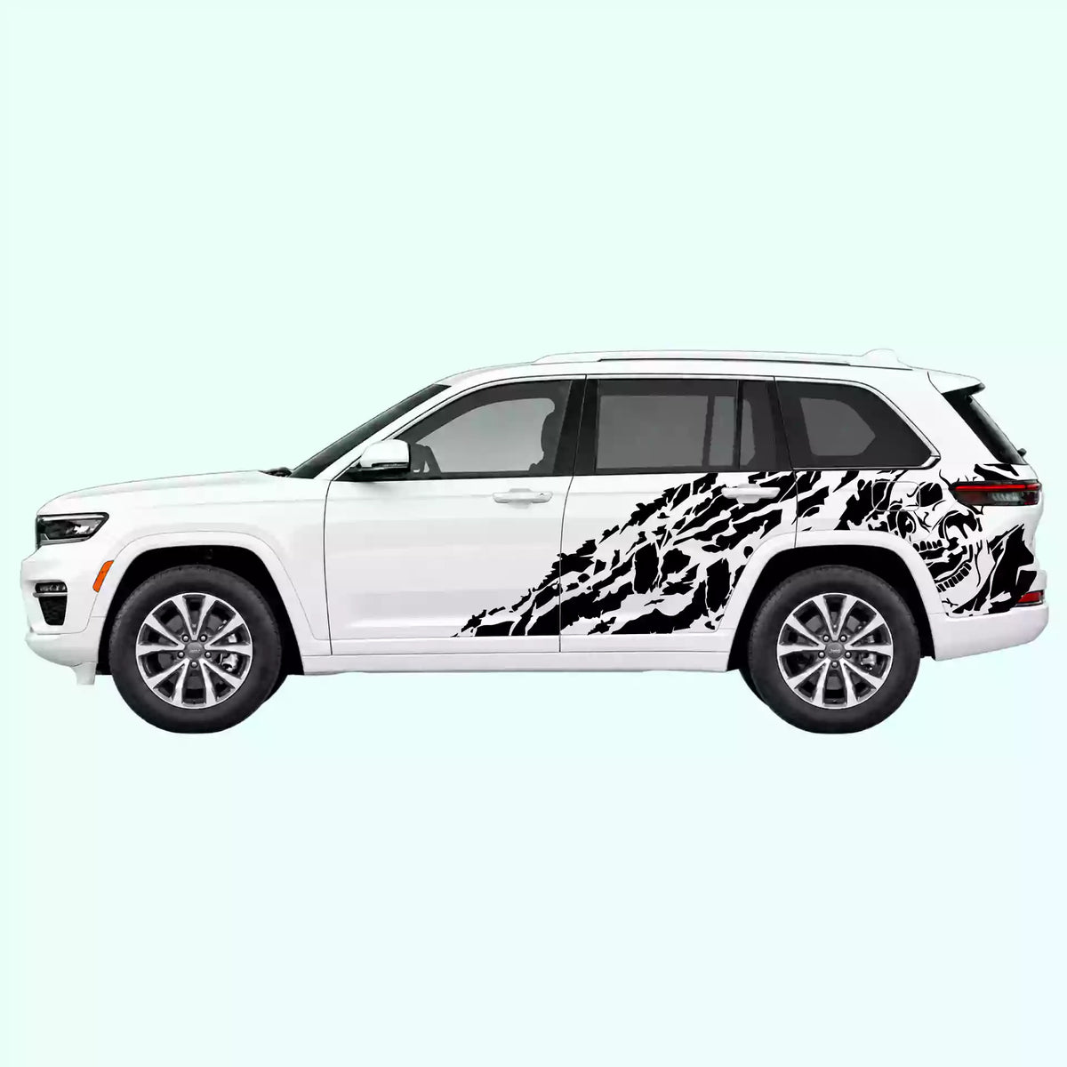 2022-present Jeep Grand Cherokee Nightmare Side Decals Vinyl Graphics Kit Black
