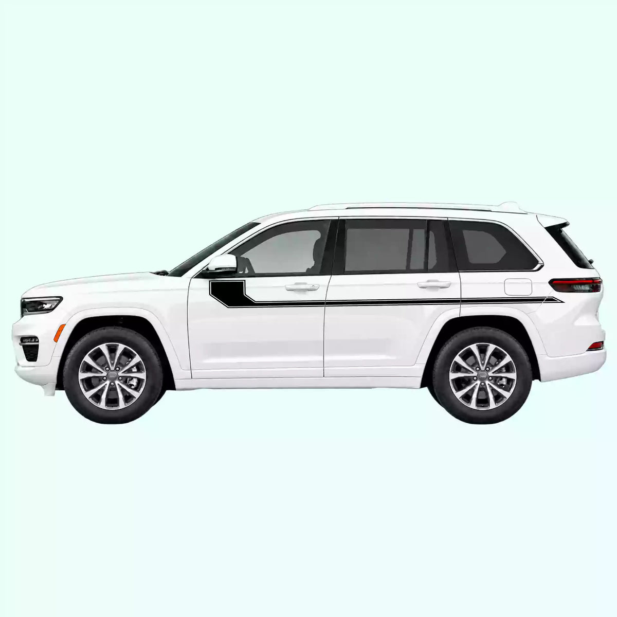 2022-present Jeep Grand Cherokee Side Line Stripes Vinyl Graphics Kit Black