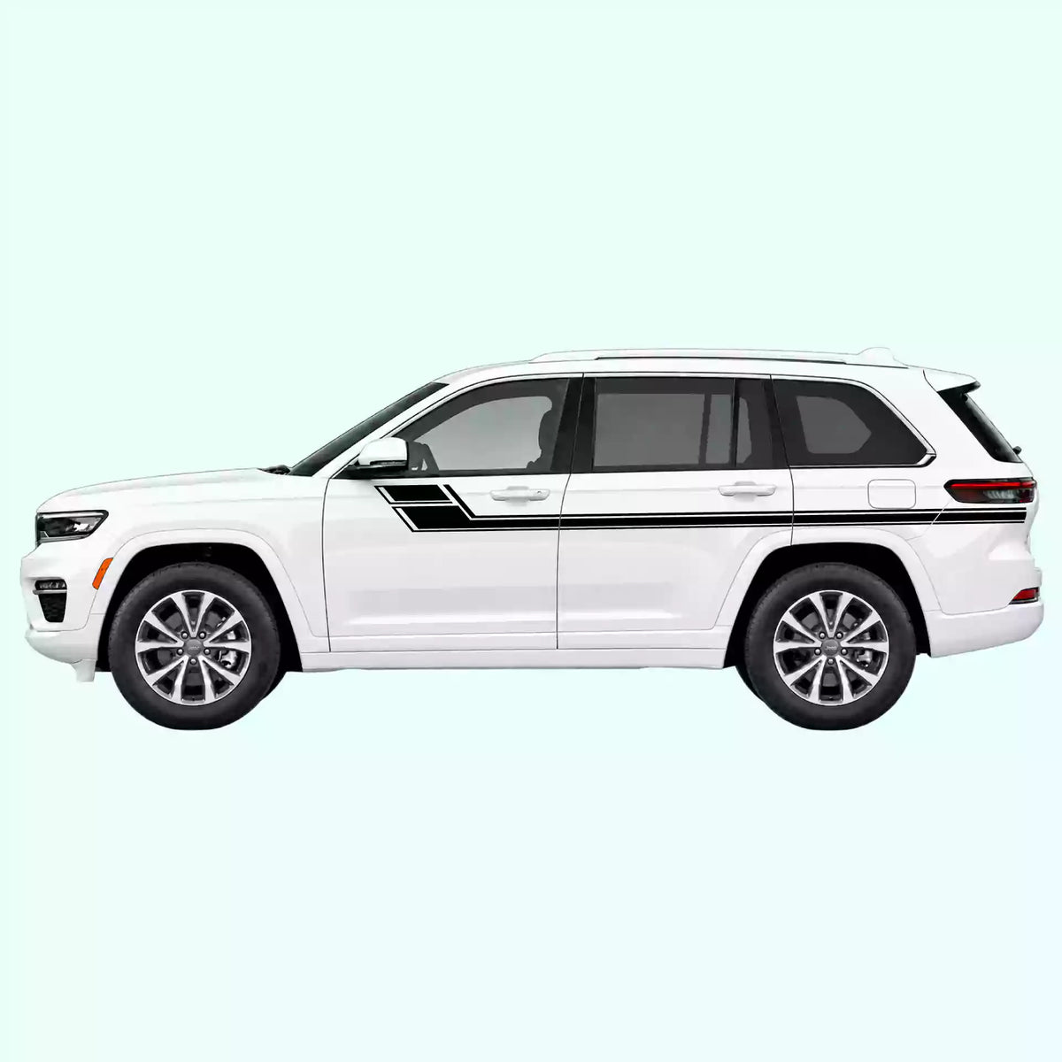 2022-present Jeep Grand Cherokee Side Stripes Vinyl Graphics Kit Black