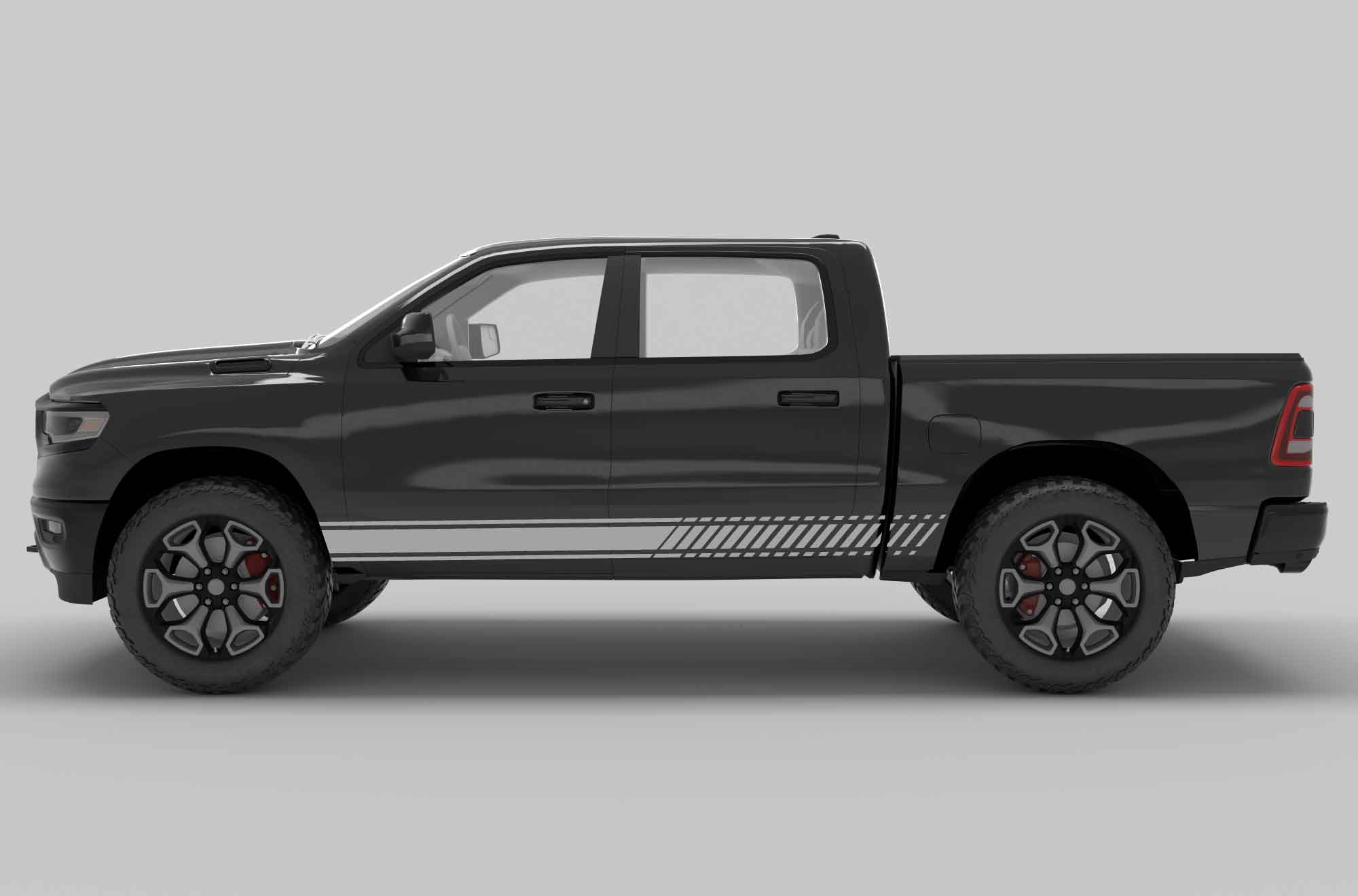 Long rocker stripes decals graphics compatible with Dodge Ram
