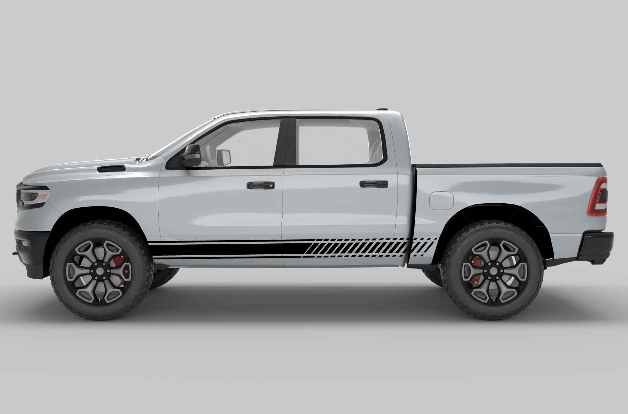 Long rocker stripes decals graphics compatible with Dodge Ram