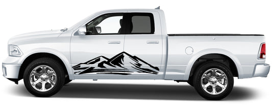 Mountain side graphics for dodge ram 2008 to 2018 models Black