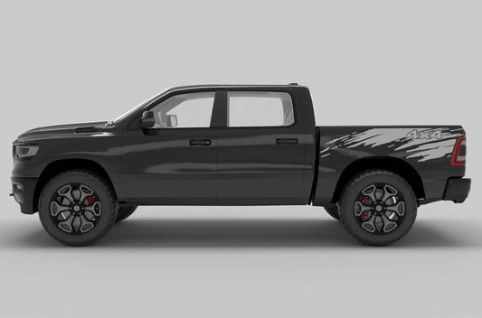Mud slinger 4x4 bed decals graphics compatible with Dodge Ram