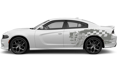 Reaper side decals for dodge charger 2015 to 2023 models gray
