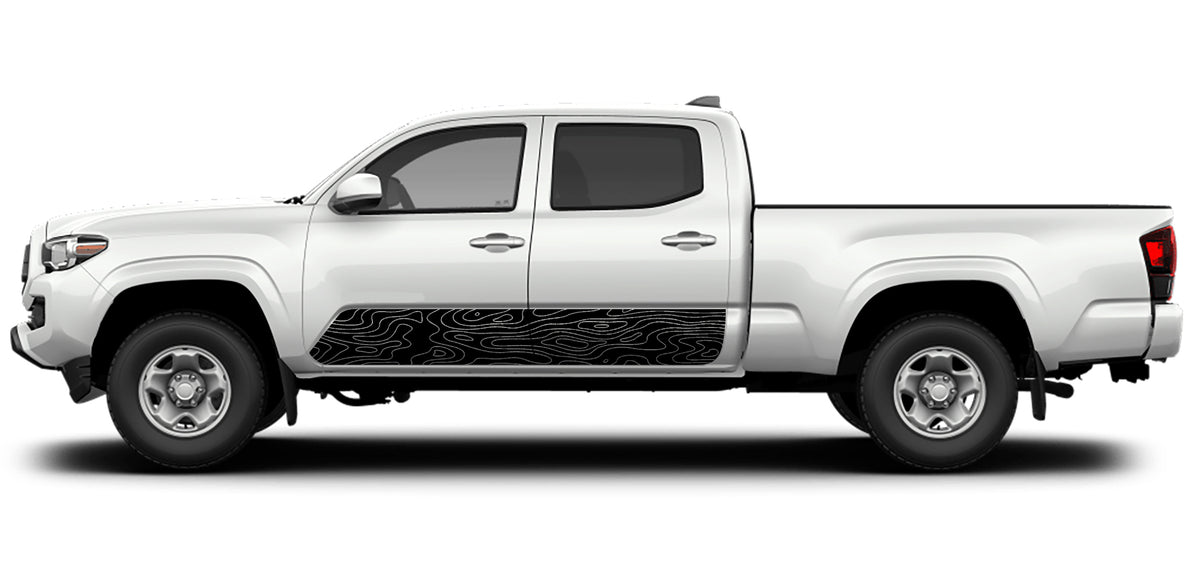 Toyota Tacoma Rocker Panel Graphics Decals (Pair) : Vinyl Graphics Kit