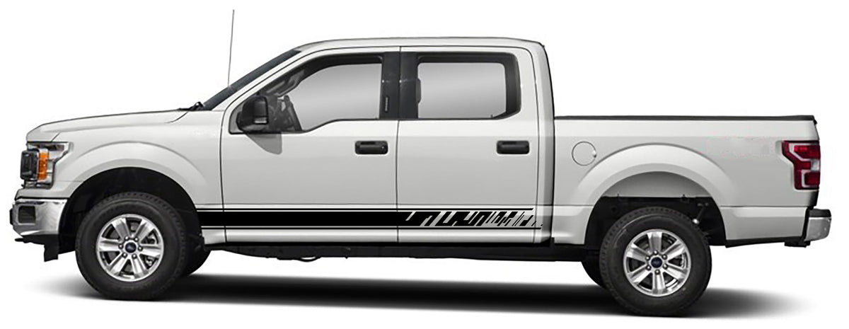 Ford F-150 Rocker Panel Stripes Decals (Pair) : Vinyl Graphics Kit Fit