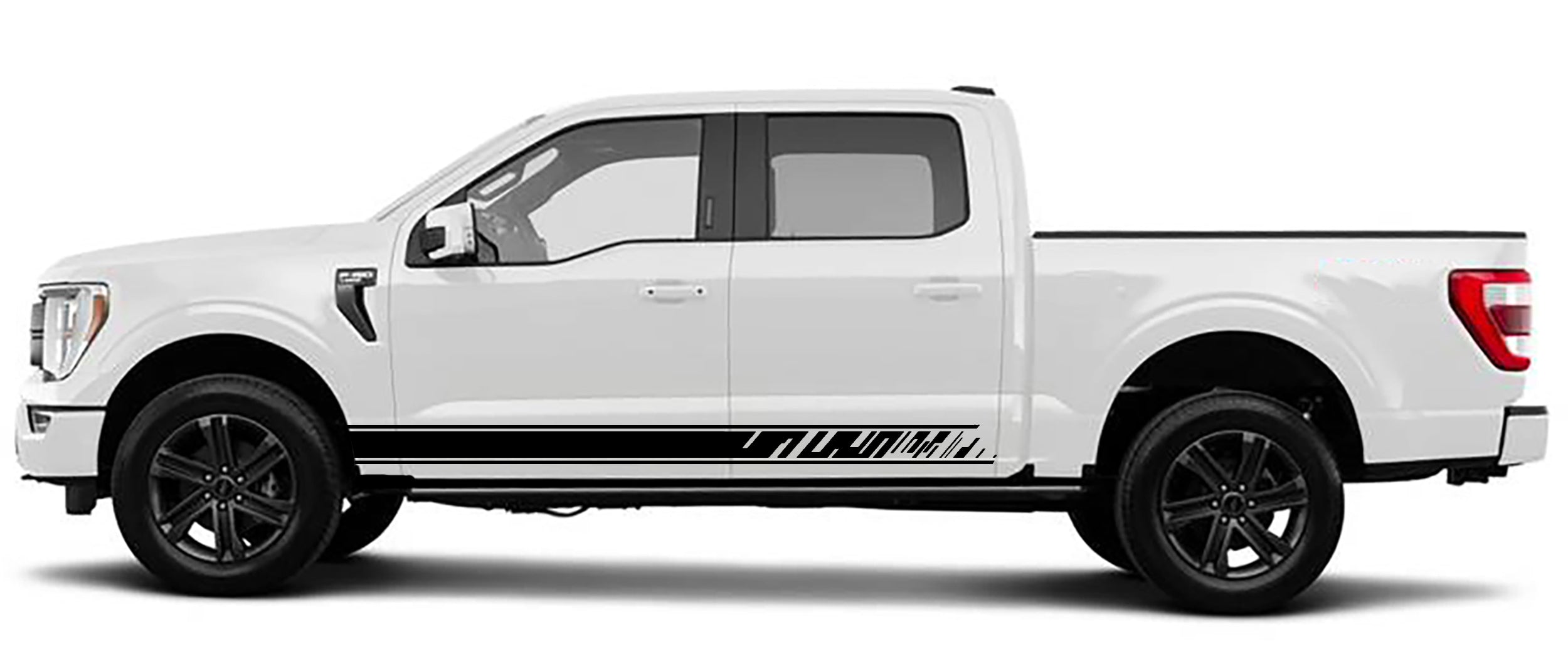 Ford F-150 Rocker Panel Stripes Decals (Pair) : Vinyl Graphics Kit Fits (2021-2023)