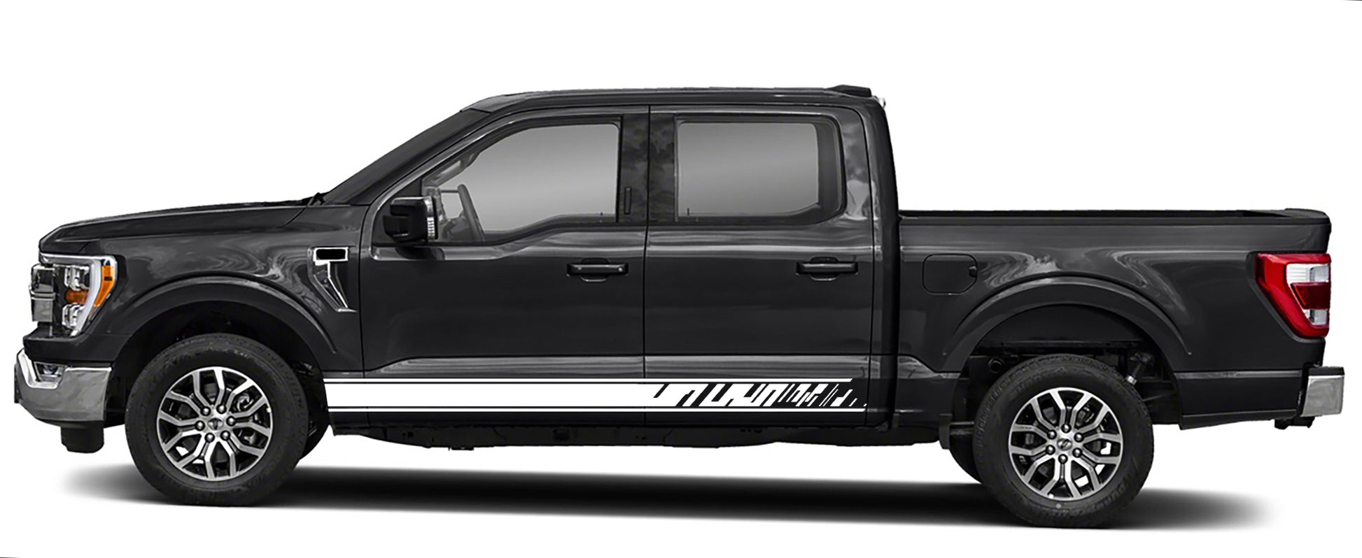rocker panel stripes for ford f 150 2021 to 2023 models white