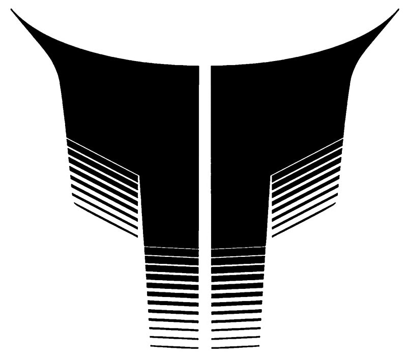 Strobe hood decal for dodge challenger 2015 to 2023 models 