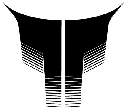 Strobe hood decal for dodge challenger 2015 to 2023 models 