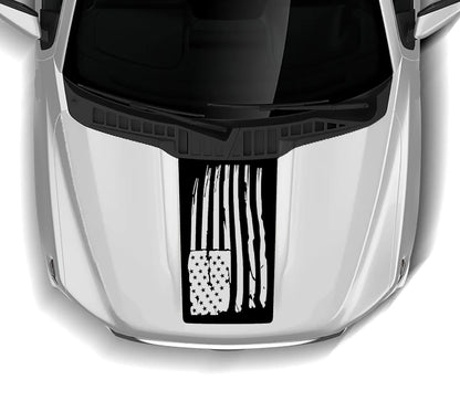 Ford F-150 US Flag Hood Decal : Vinyl Graphics Kit Fits (2021-2023)