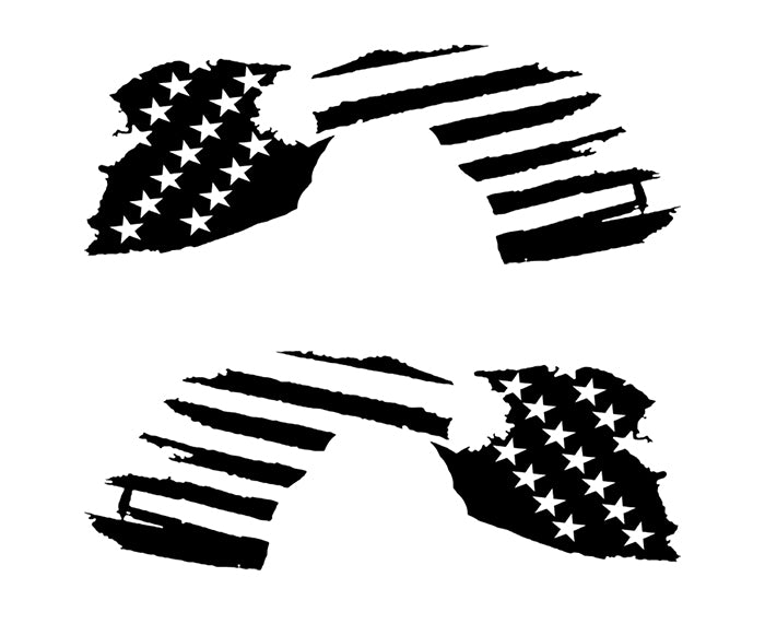 Patriot american flag bed decals for toyota tacoma 2016 to 2023 models 