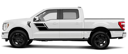 Ford F-150 Upper Door Stripes Decals (Pair) : Vinyl Graphics Kit Fits (2021-2023)