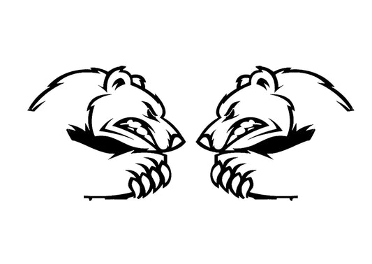 Angry Bear side decals for dodge challenger 2008 tyo 2023 models 