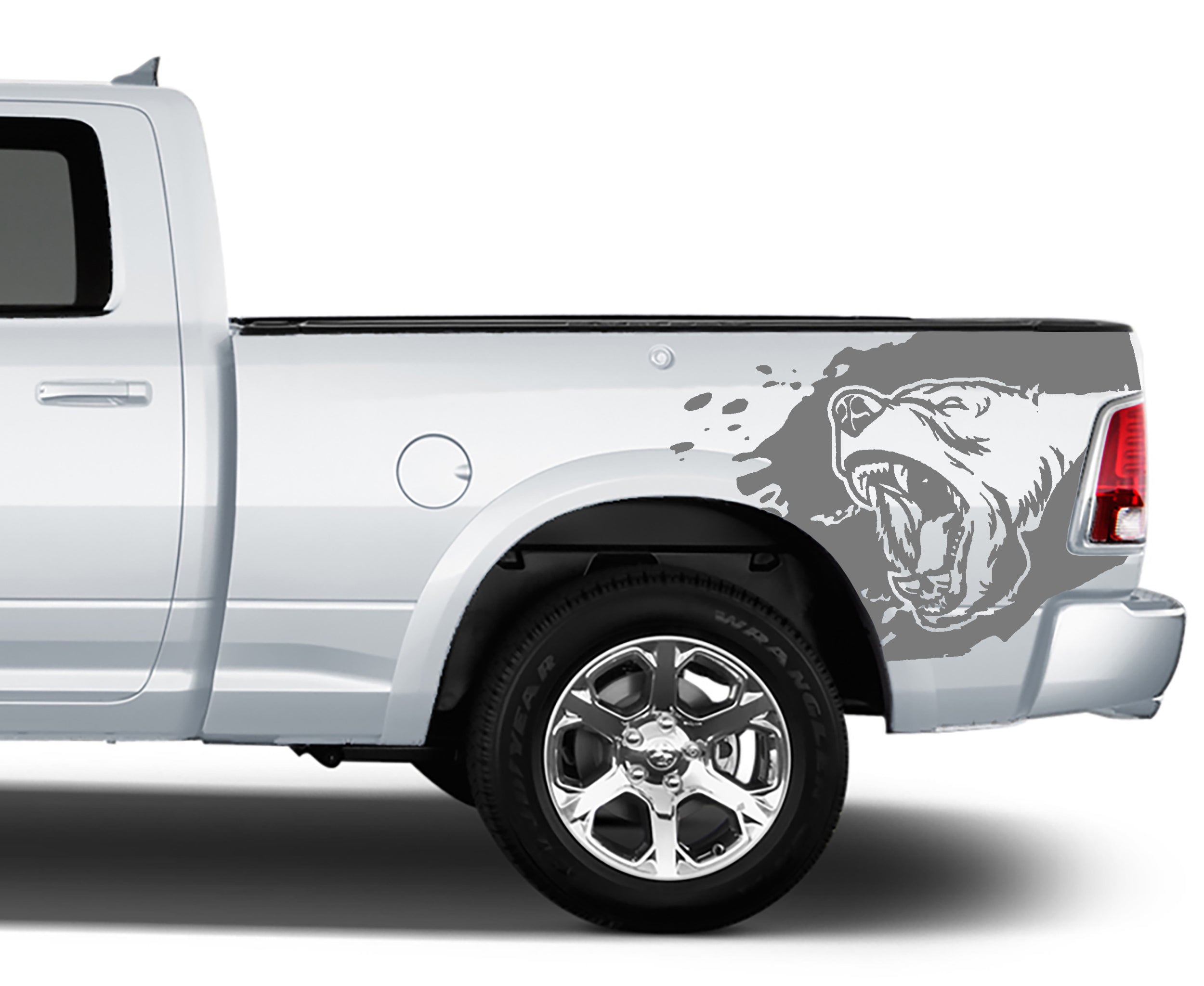 bear bed graphics for dodge ram 2008 to 2018 models gray