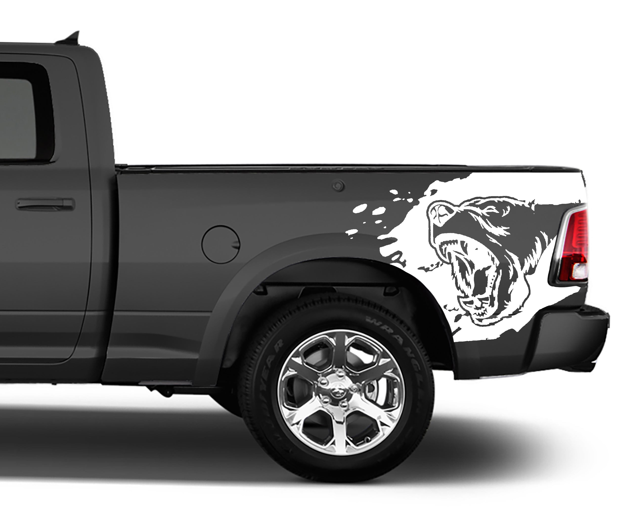 bear bed graphics for dodge ram 2008 to 2018 models white