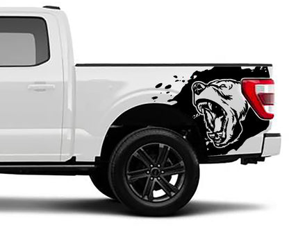 Ford F-150 Bear Bed Decals (Pair) : Vinyl Graphics Kit Fits (2021-2023)