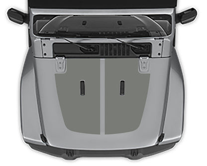 Jeep Wrangler Jl hood Blackout 2 Decal gray