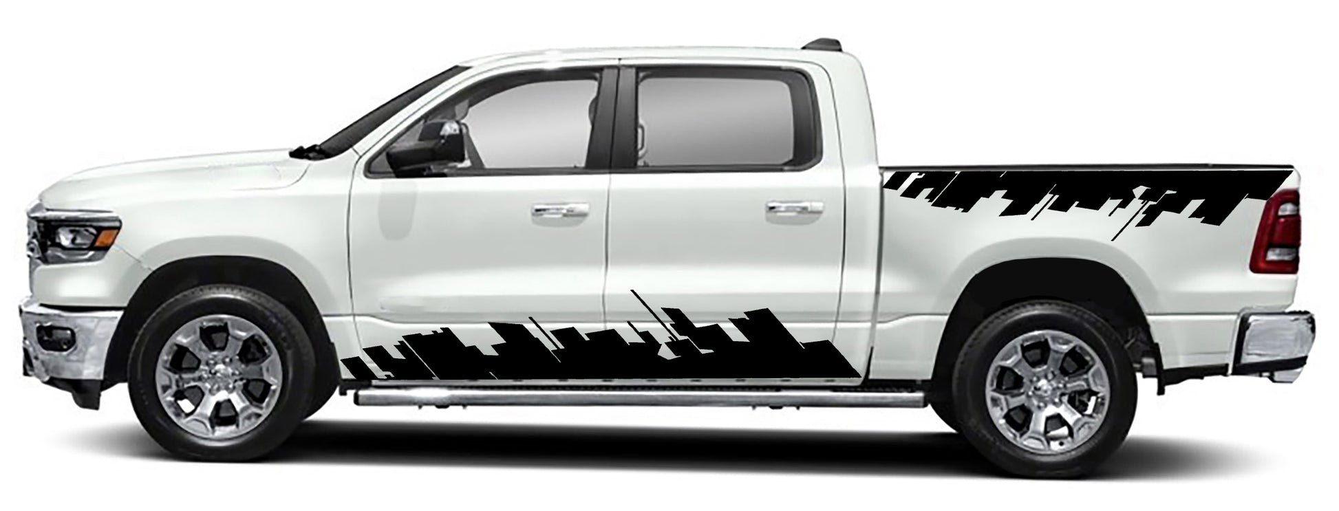 city skyline side graphics for dodge ram 1500 2500 2019 to 2023 models 