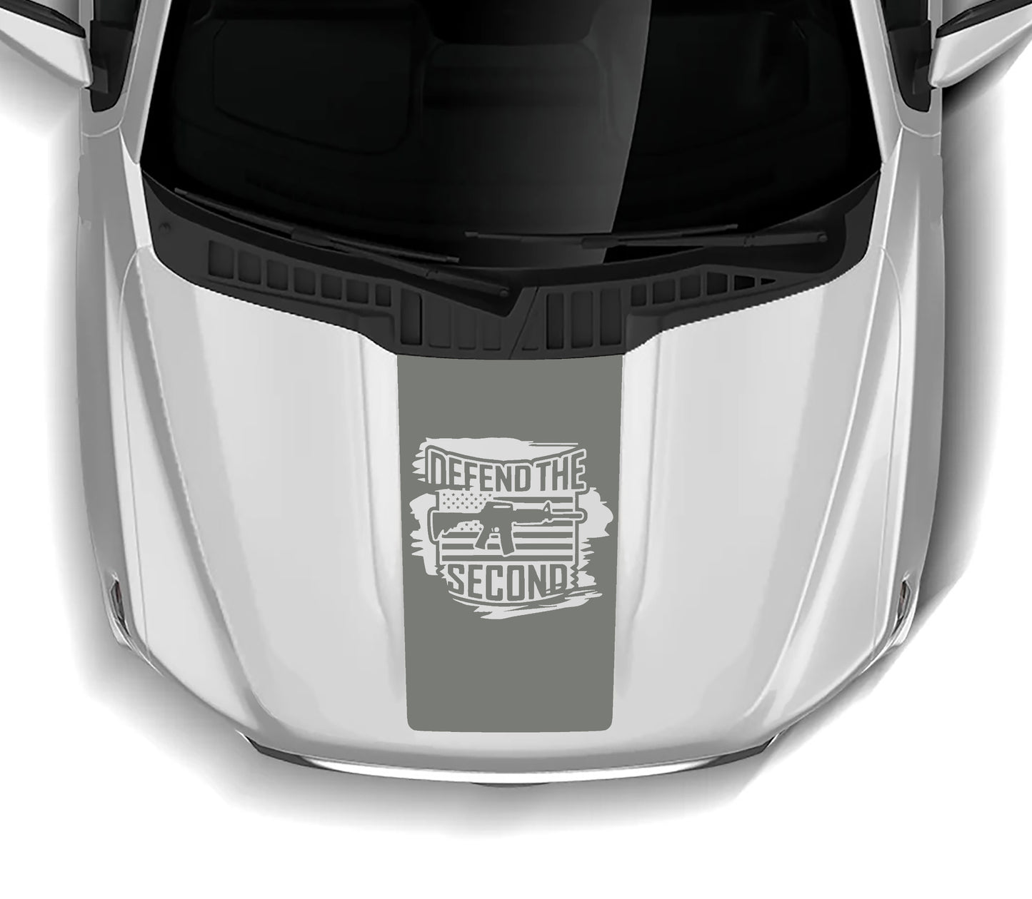 defend second hood decal for ford f 150 2021 to 2023 models gray