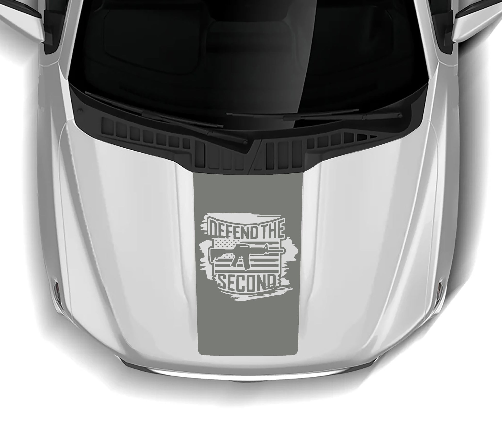 defend second hood decal for ford f 150 2021 to 2023 models gray