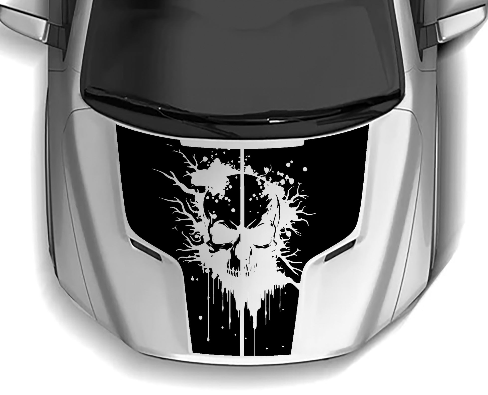 devil skull hood graphics for dodge ram hemi 2009 to 2018 models black