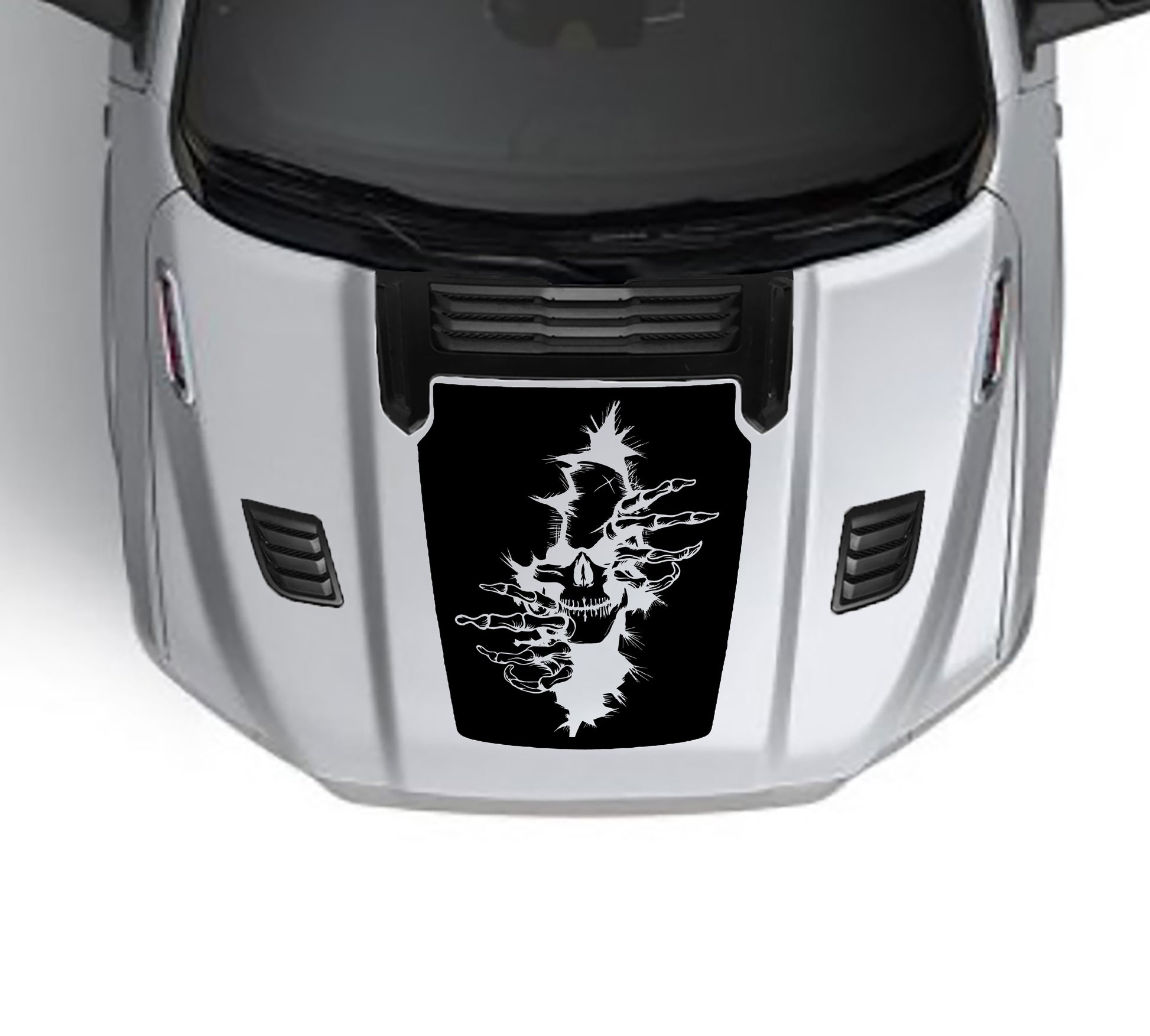 devils skull performance hood graphics for dodge ram 1500 2019 to 2023 models black