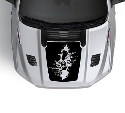 devils skull performance hood graphics for dodge ram 1500 2019 to 2023 models black