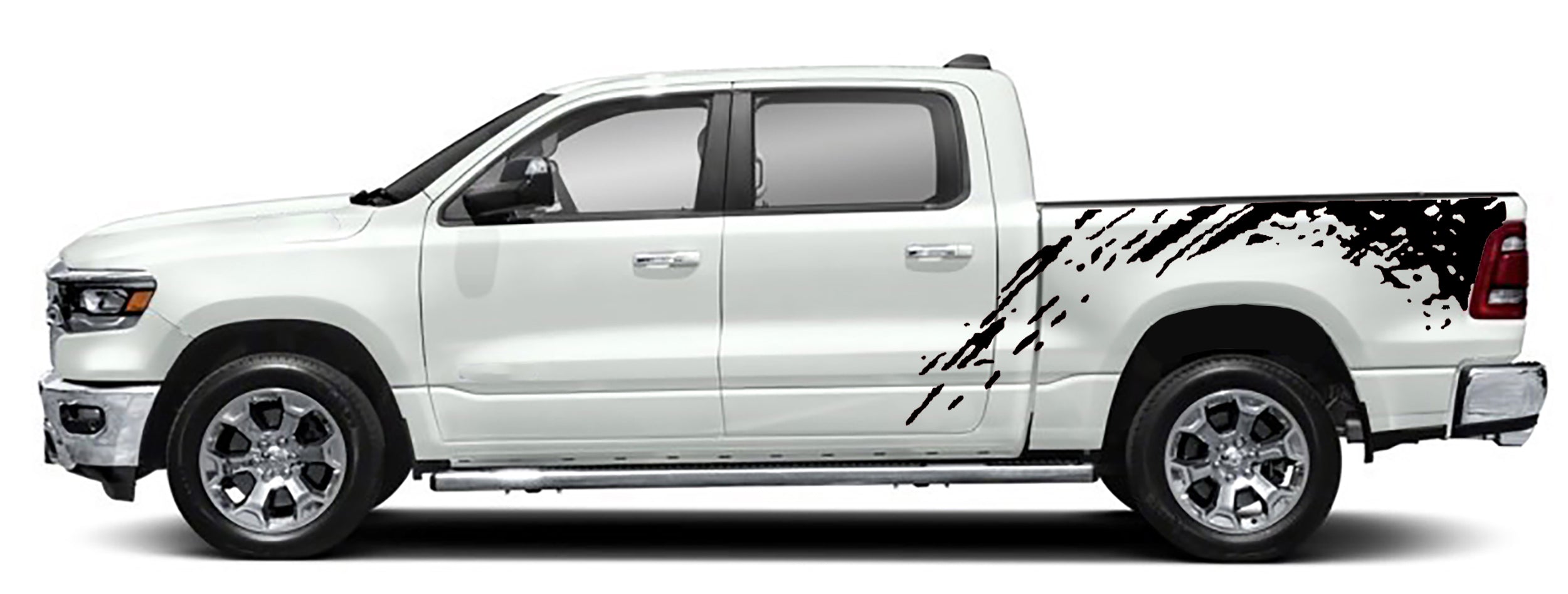 mud splash bed graphics for dodge ram 2018 to 2023 