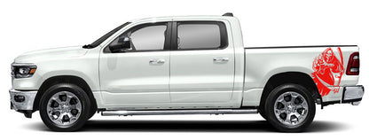 reaper bed decals for dodge ram 2018 to 2023 models red