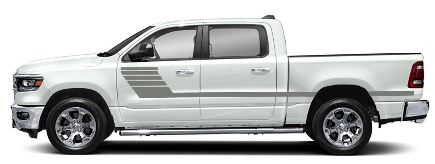 hockey stripes for dodge ram 2018 to 2022 models gray