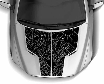 DODGE RAM 1500 HOOD vinyl decal stickers custom hemi (2009-2018) black