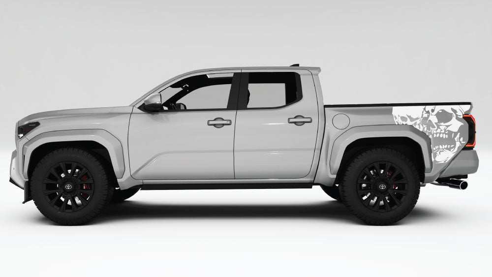 Double Skull Bed Decals Graphics for Toyota Tacoma 4th Gen