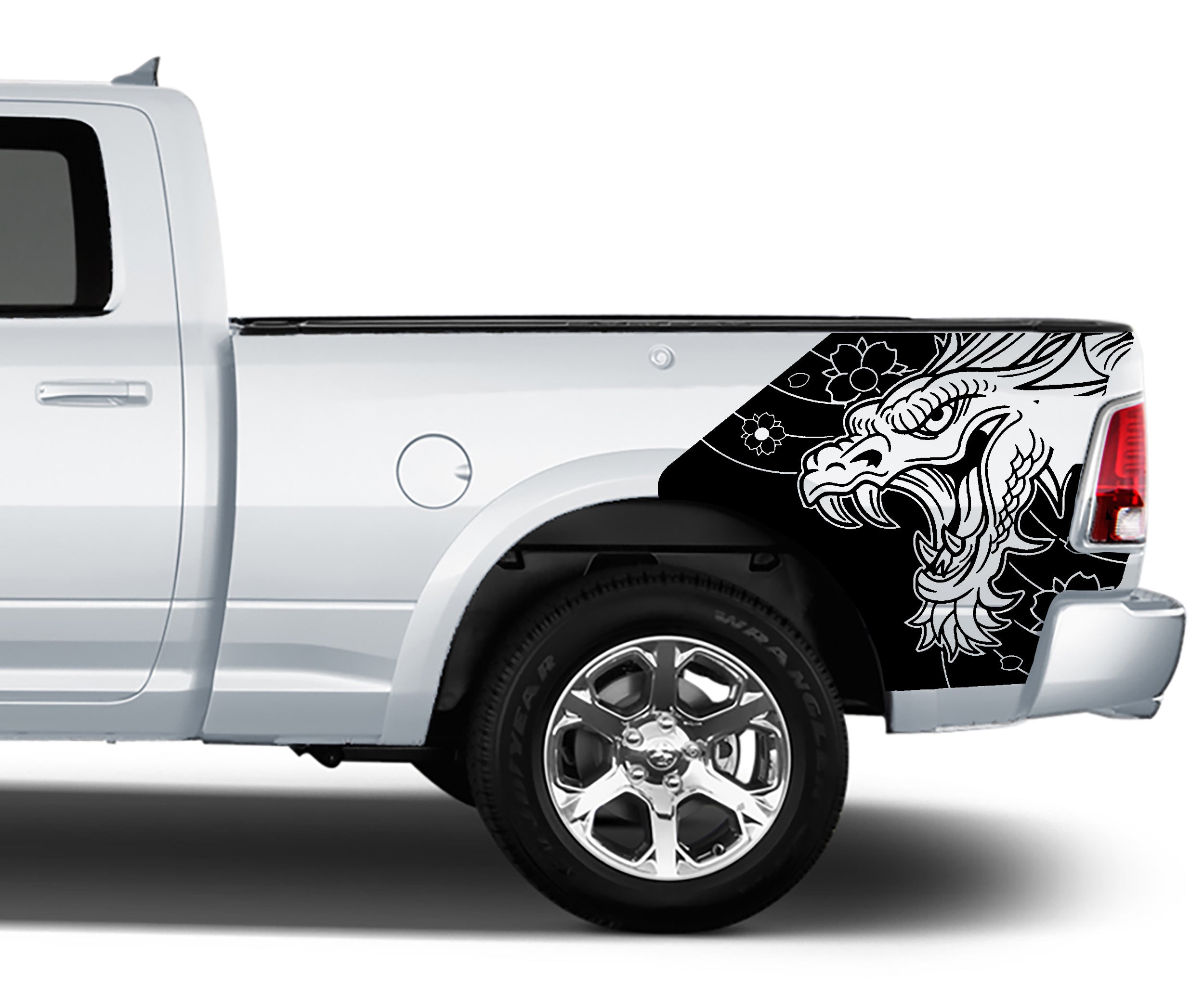dragon bed graphics for dodge ram 2008 to 2018 models black