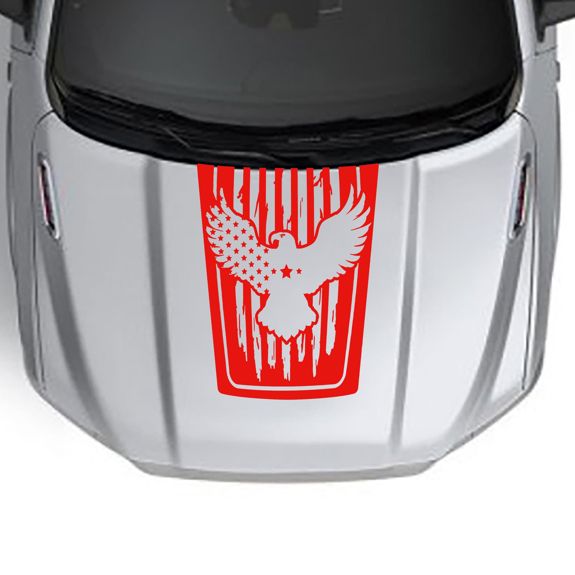 eagle flag hood decal for dodghe ram 1500 2019 to 2023 models red