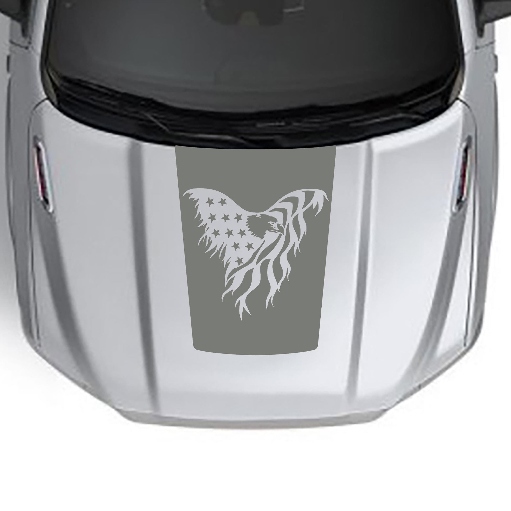 eagle flag base hood graphics for dodge ram 1500 2019 to 2023 models gray