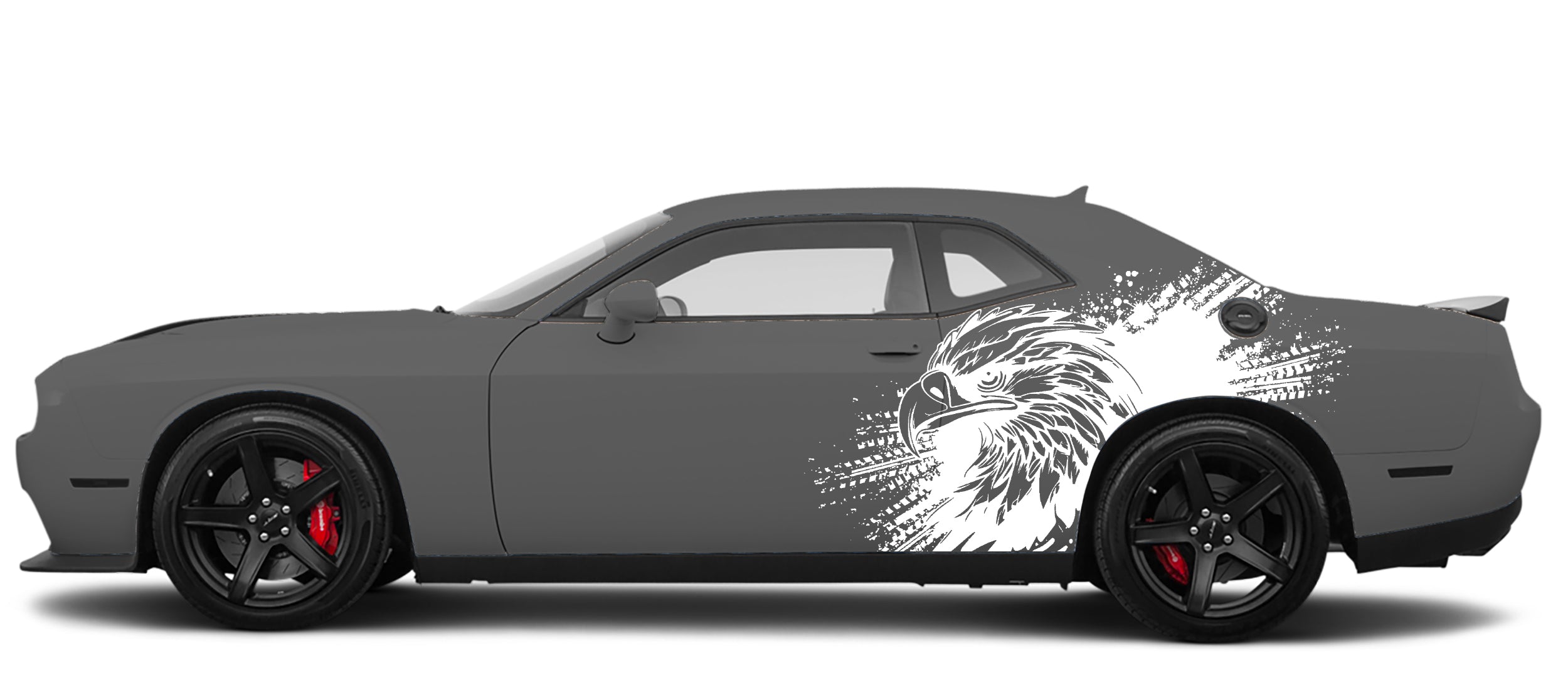 eagle splash side graphics for dodge challenger 2008 to 2023 models white