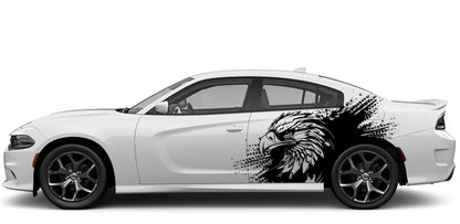 Dodge Charger Eagle Splash Side Decals (Pair) : Vinyl Graphics Kit Fits (2015-2023)