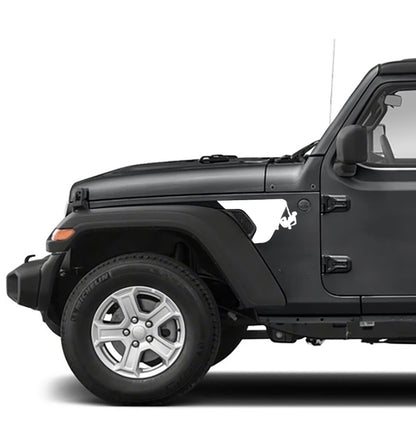 female rock climber fender vent decals for jeep wrangler jl white