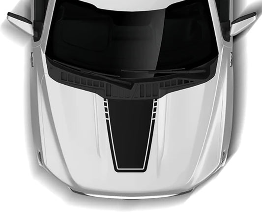 Ford F-150 Strobe Center Hood Decal : Vinyl Graphics Kit Fits (2021-2023)