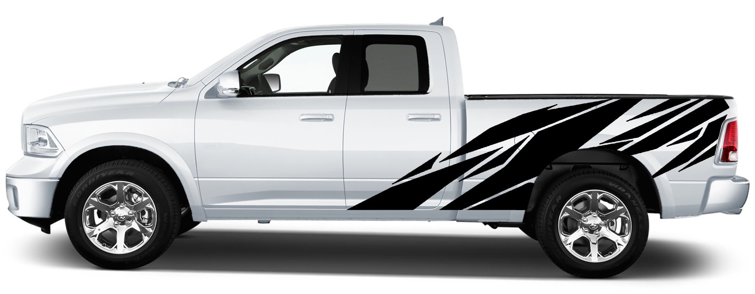 geometric side graphics for dodge ram 2008 to 2018 models black