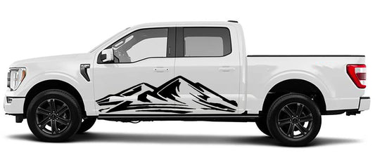 Ford F-150 Giant Mountain Side Decals (Pair) : Vinyl Graphics Kit Fits (2021-2023)