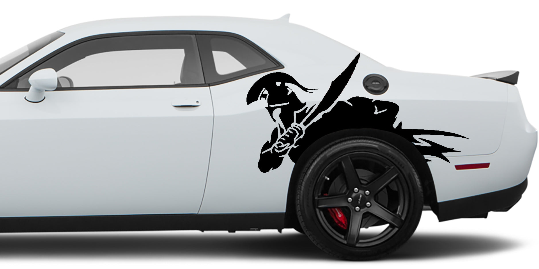 Dodge Challenger Gladiator Warrior Side Decals (Pair) : Vinyl Graphics Kit Fits (2008-2023)