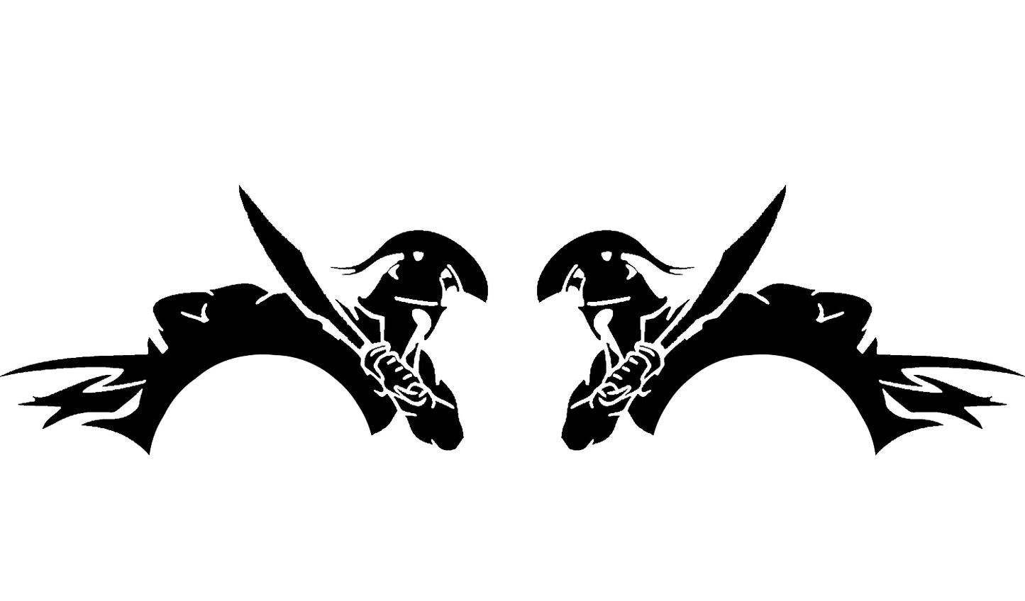 gladiator warrior side decals for dodge challenger 2008 to 2023 models 