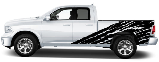 half side shred side graphics for dodge ram 2008 to 2018 models black