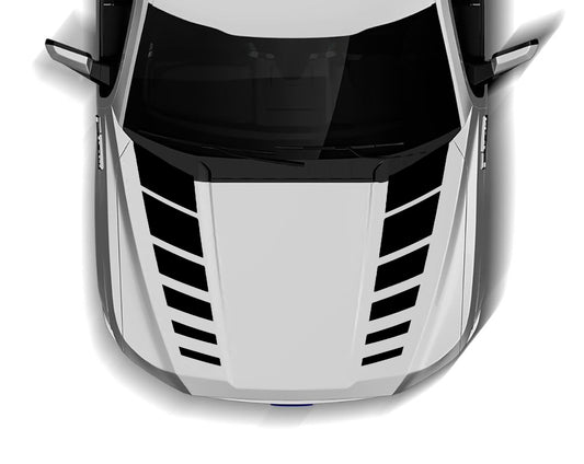 Ford F-150 Hash Stripes Hood Decal : Vinyl Graphics Kit Fits (2015-2020)